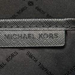 Pre Owned Michael Kors Black Leather Large Jet Set Zip Chain Crossbody Bag