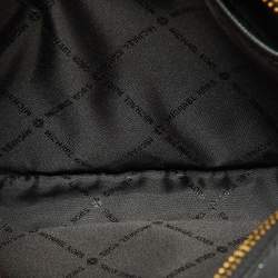 Pre Owned Michael Kors Black Leather Large Jet Set Zip Chain Crossbody Bag