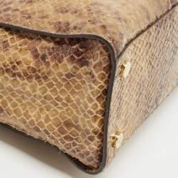 Pre Owned حقيبة ساتشل مايكل كورس سيلما جلد بني كبيرة