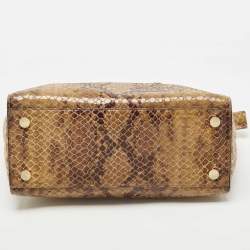 Pre Owned حقيبة ساتشل مايكل كورس سيلما جلد بني كبيرة