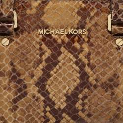 Pre Owned حقيبة ساتشل مايكل كورس سيلما جلد بني كبيرة