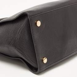 Pre Owned Michael Kors Black Leather Hamilton Tote