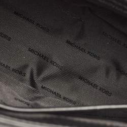 Pre Owned Michael Kors Black Suede And Leather Whitney Top Handle Bag