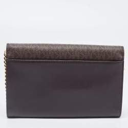 Pre Owned محفظة بسلسلة جيت مايكل كورس سيت ترافيل جلد سافيانو عنابي 