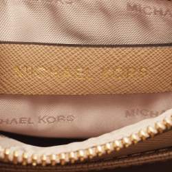 Pre Owned Michael Kors Gold Leather Small Mercer Tote