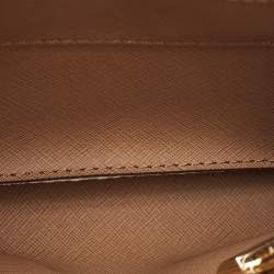 Pre Owned Michael Kors Gold Leather Small Mercer Tote