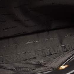 Pre Owned Michael Kors Black Leather Large Sylvie Studded Satchel