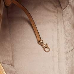 Pre Owned Michael Kors Tan Saffiano Leather Large Selma Satchel