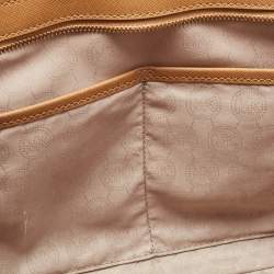 Pre Owned Michael Kors Tan Saffiano Leather Large Selma Satchel