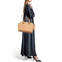 Pre Owned Michael Kors Tan Saffiano Leather Large Selma Satchel