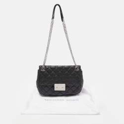 Pre Owned Michael Kors Black Quilted Leather Large Sloan Chain Shoulder Bag
