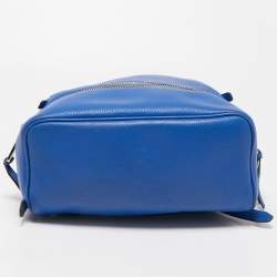 Pre Owned Michael Kors Blue Leather Rhea Backpack
