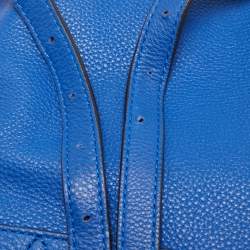 Pre Owned Michael Kors Blue Leather Rhea Backpack