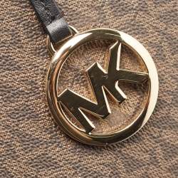 Pre Owned Michael Kors Brown Signature Coated Canvas and Leather Large Hope Tote