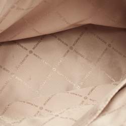 Pre Owned Michael Kors Brown Signature Coated Canvas and Leather Large Hope Tote