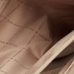 Pre Owned Michael Kors Brown Signature Coated Canvas and Leather Large Hope Tote