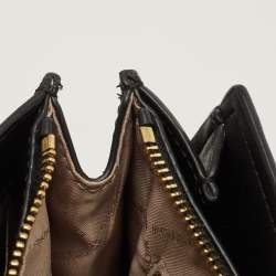 Pre Owned Michael Kors Brown Signature Coated Canvas and Leather Large Hope Tote