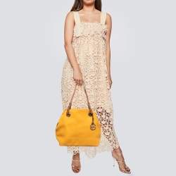 Pre Owned حقيبة يد توتس مايكل كورس كولغات غراب جلد أزرق اكوا