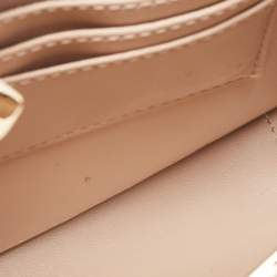 Pre Owned Michael Kors Beige Croc Embossed Leather Small Mercer Tote