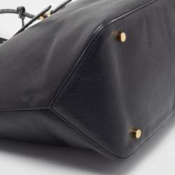 Pre Owned Michael Kors Black Leather Shopper Tote