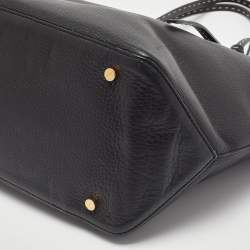 Pre Owned Michael Kors Black Leather Shopper Tote