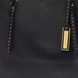 Pre Owned Michael Kors Black Leather Shopper Tote