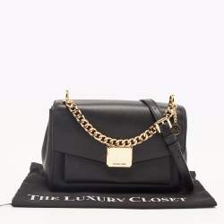 Pre Owned Michael Kors Black Leather Small Lita Crossbody Bag 