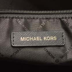 مملوكة مسبقًا Michael Kors Navy Blue Saffiano Leather Jet Set Top Zip Tote