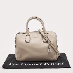 Pre Owned Michael Kors Grey Mercer Medium Leather Duffel Bag
