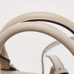 Pre Owned Michael Kors Grey Mercer Medium Leather Duffel Bag