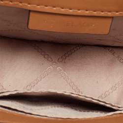 Pre Owned Michael Kors Ivory/Tan Signature Coated Canvas and Leather Heather Shoulder Bag