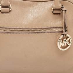 Pre Owned MICHAEL Michael Kors Beige Leather Dome Satchel