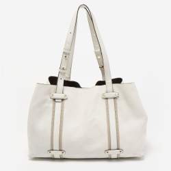 مملوكة مسبقًا Michael Kors Off White Leather Travel Tote