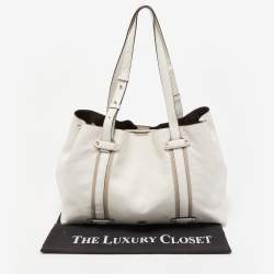 مملوكة مسبقًا Michael Kors Off White Leather Travel Tote