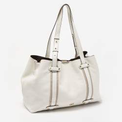 مملوكة مسبقًا Michael Kors Off White Leather Travel Tote