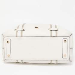 مملوكة مسبقًا Michael Kors Off White Leather Travel Tote
