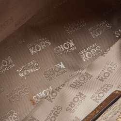 Pre Owned MICHAEL Michael Kors Gold Leather Emmy Crossbody Bag