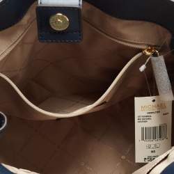 Pre Owned Michael Kors Blue Leather Medium Hamilton Tote