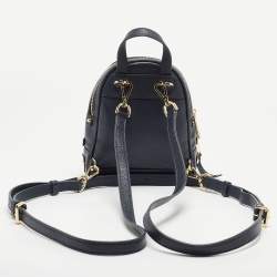 Michael Kors Blue Leather Mini Rhea Backpack
