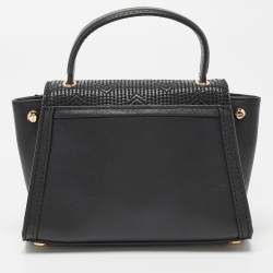 Pre Owned Michael Kors Black Quilted Leather Mini Whitney Top Handle Bag