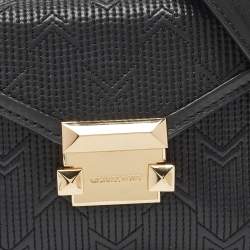 Pre Owned Michael Kors Black Quilted Leather Mini Whitney Top Handle Bag