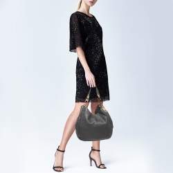 Pre Owned MICHAEL Michael Kors Black Soft Leather Fulton Hobo