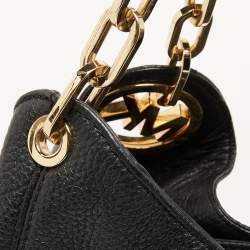 Pre Owned MICHAEL Michael Kors Black Soft Leather Fulton Hobo