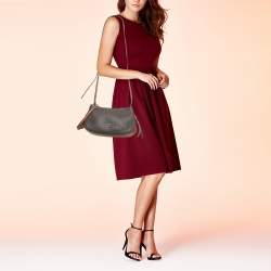 Pre Owned Michael Kors Brown Signature Coated Canvas and Leather Grand Logo Messenger Bag