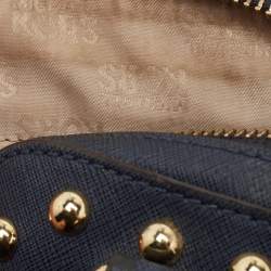 Pre Owned Michael Kors Navy Blue Saffiano Leather Mini Sandrine Satchel