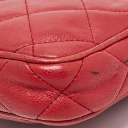 Michael Kors Red Quilted Leather Camera Shoulder Bag