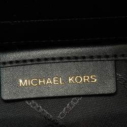 Pre Owned Michael Kors Black Leather Karlie Top Handle Bag