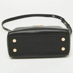 Pre Owned Michael Kors Black Leather Karlie Top Handle Bag