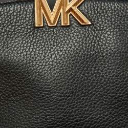Pre Owned Michael Kors Black Leather Karlie Top Handle Bag