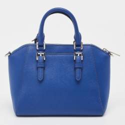 Pre Owned Michael Kors Dark Blue Leather Medium Ciara Satchel